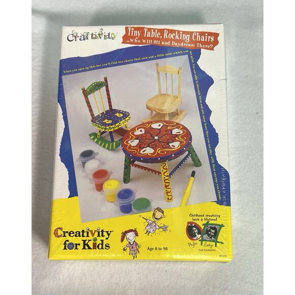 Creativity For Kids Tiny Table‎ & 2 Rocking Chairs Sealed NEW in box - Picture 1 of 4